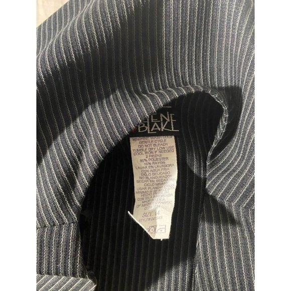 Vintage Helene Blake Kimono Duster Coat Pinstripe 14 - Picture 11 of 12